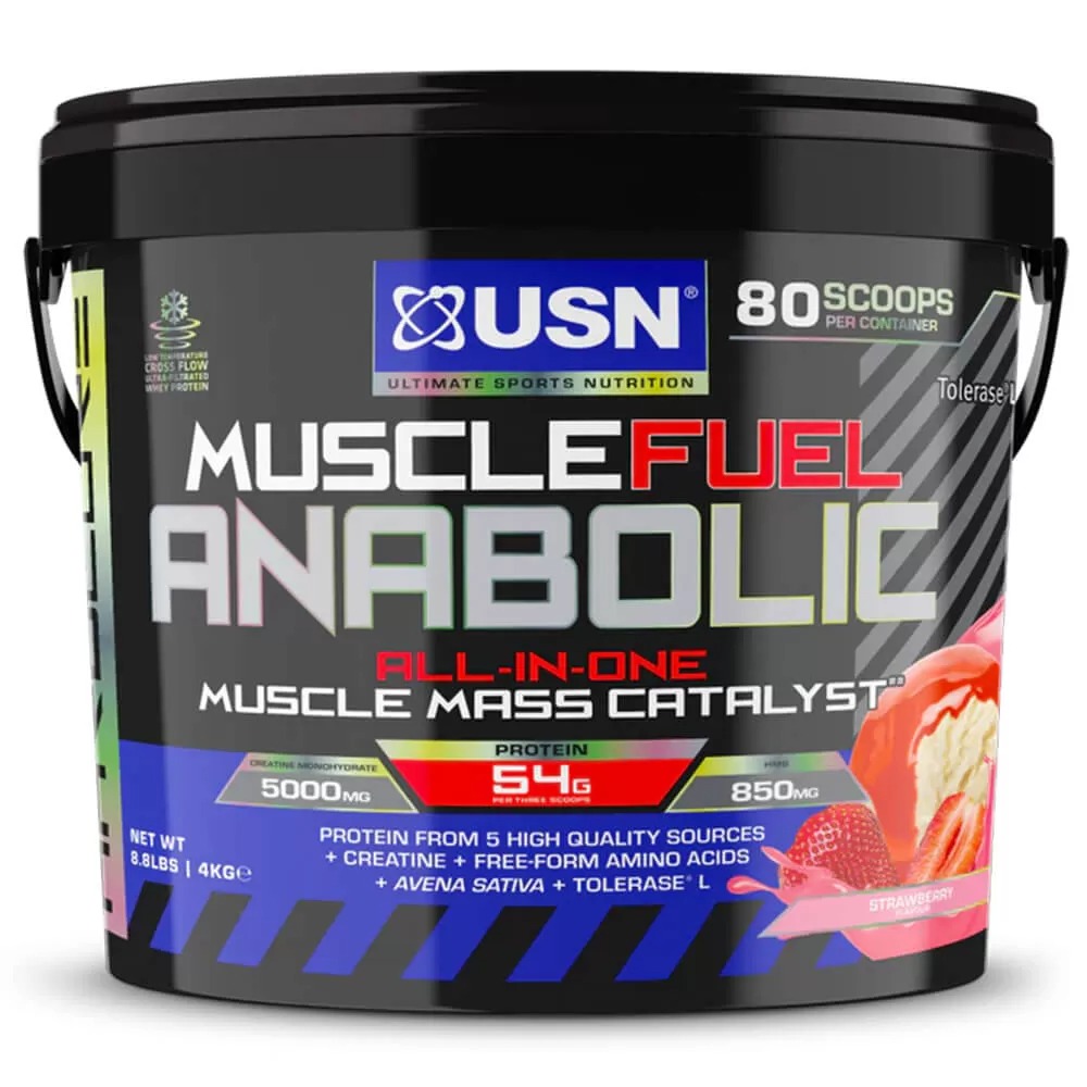 download (4) Muscle Fuel Anabolic 4000g (Strawberry) (USN) - Image 1